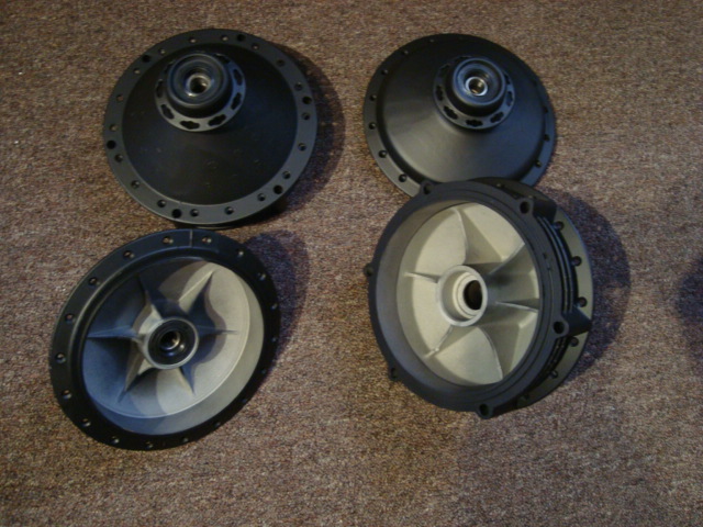 Front and rear hubs