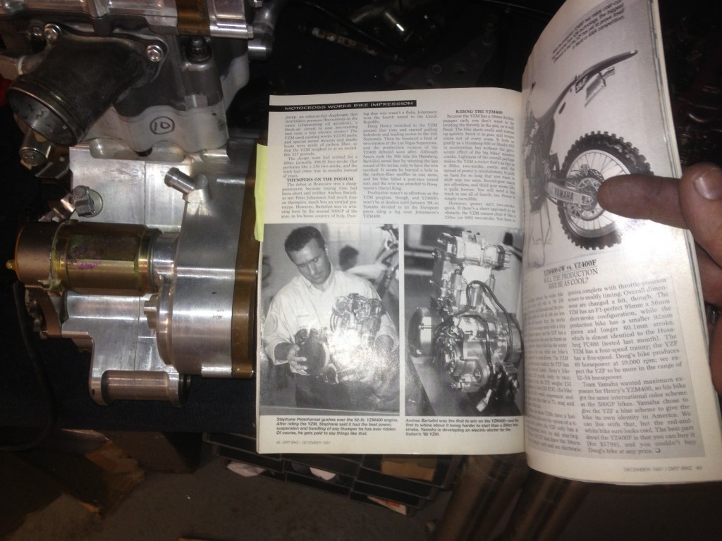 Dirt Bike Dec 1997 article on YZM400F with electric start.
